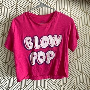 Hot pink blow up crop top